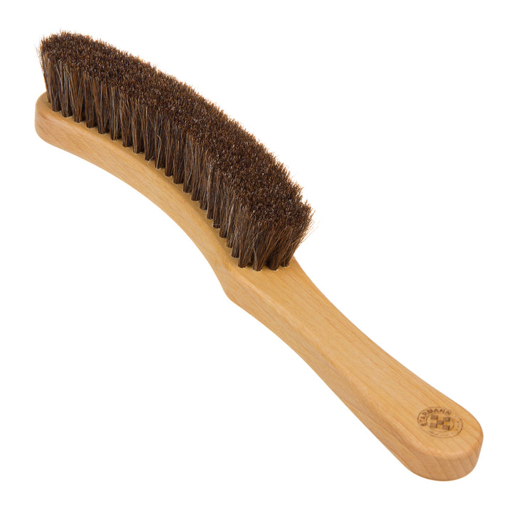 Hat Cleaning Brush Natural Horse Hair Bristle Beech Wood Ergonomic Long Handle