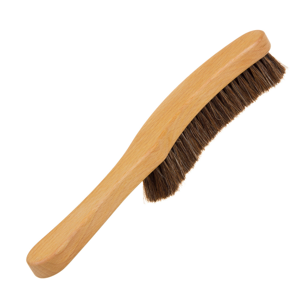 Hat Cleaning Brush Natural Horse Hair Bristle Beech Wood Ergonomic Long Handle