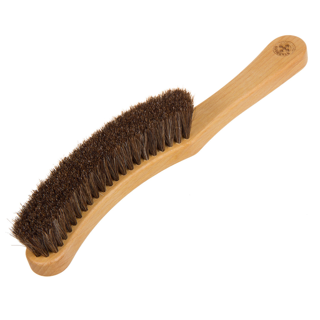 Brosse de nettoyage chapeau en bois de hêtre naturel Manche ergonomique long