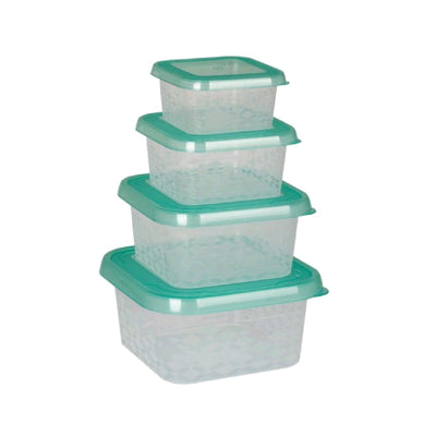 BranQ 2304 Set van 4 food storage containers met deksels