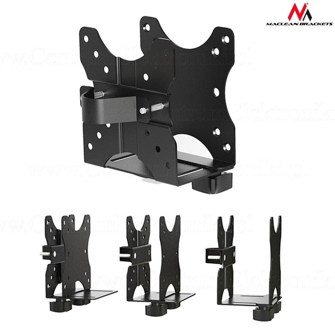 Maclean Brackets MC-720 Universalhalter für Minicomputer NUC MAC Mini CPU max. 5kg schwarz