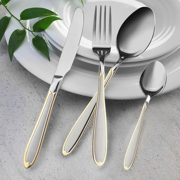 Cutlery Set 24 PCS for 6 People Stainless Steel Dining Knife Fork Spoon Wedding Gift