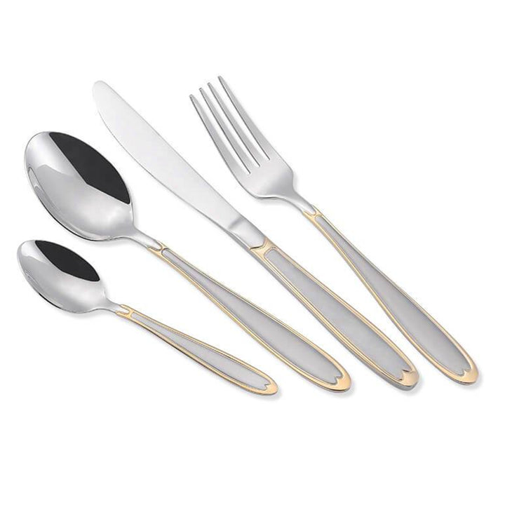 Cutlery Set 24 PCS for 6 People Stainless Steel Dining Knife Fork Spoon Wedding Gift