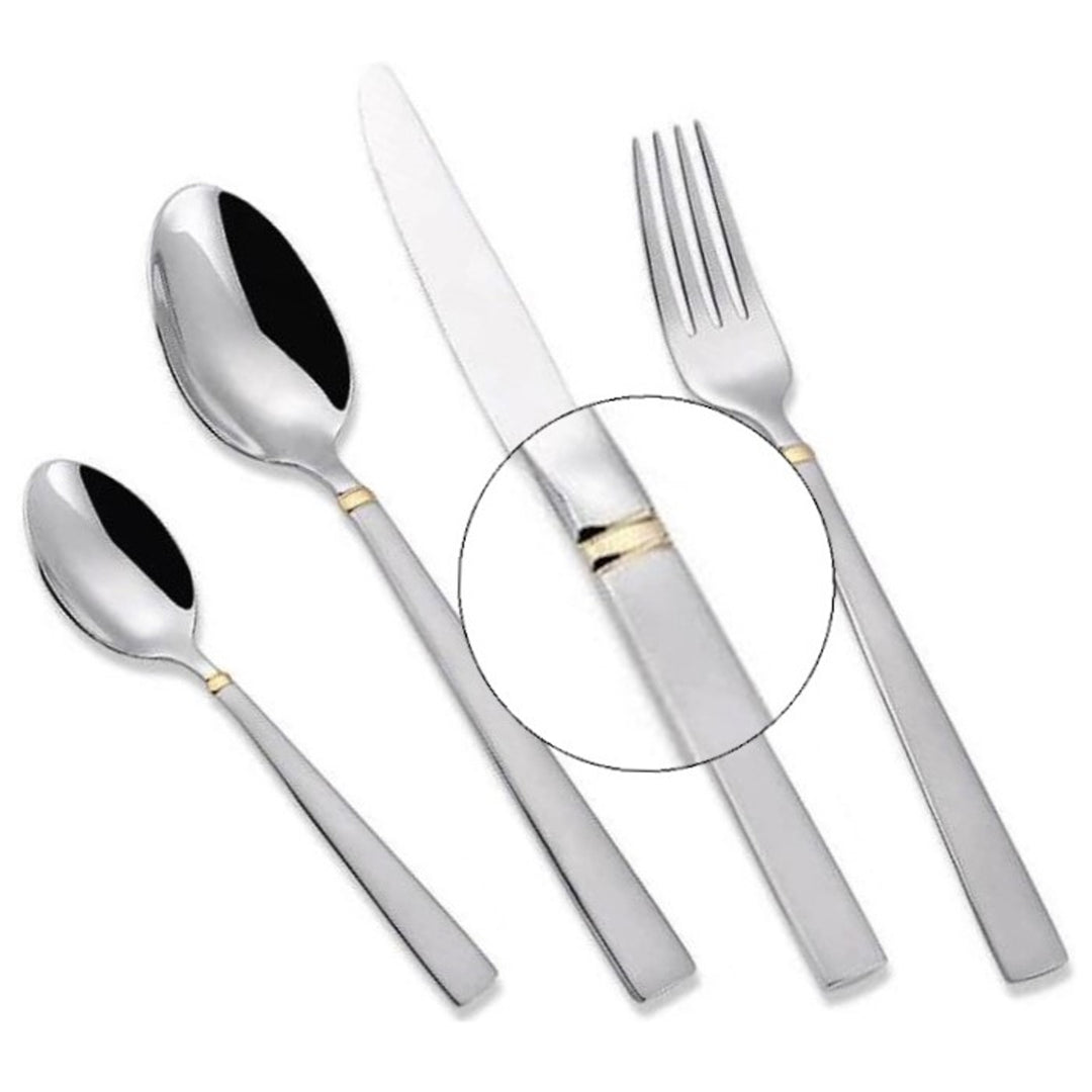 Dining Cutlery Set 24 Pieces for 6 People Stainless Steel Table Knife Fork Tea Spoon