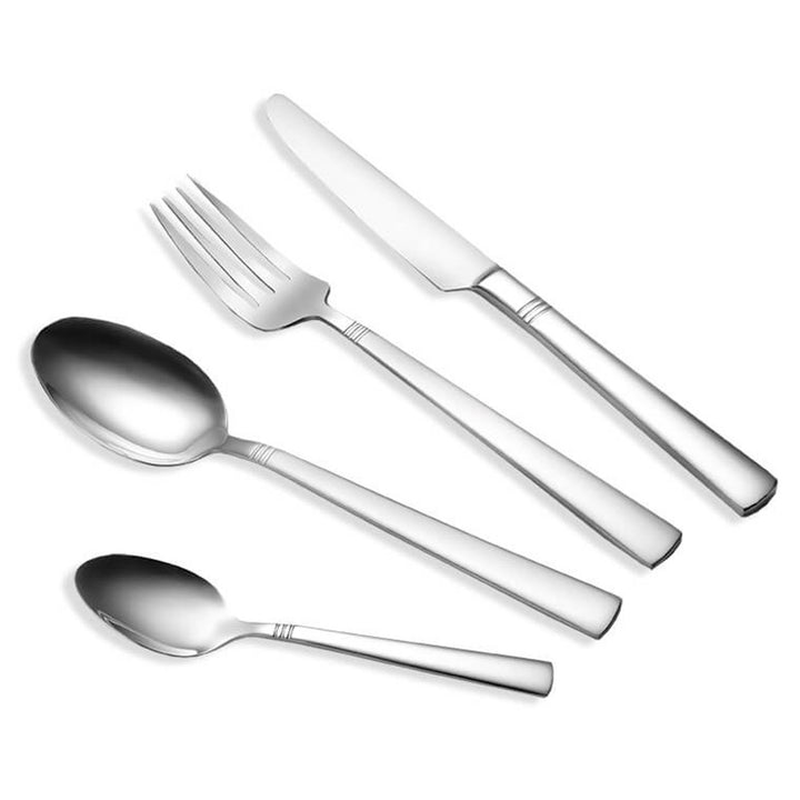 Besteck-Essset, 24-teilig, Messer, Gabel, Löffel, für 6 Personen, Hochzeitsgeschenk, Edelstahl