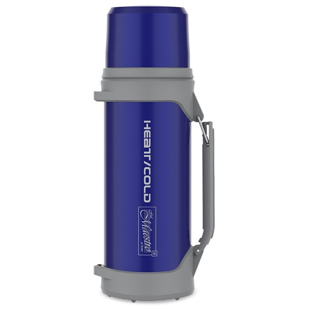 Vacuum steel thermos MR-1631-100 navy blue with a capacity of 1 liter