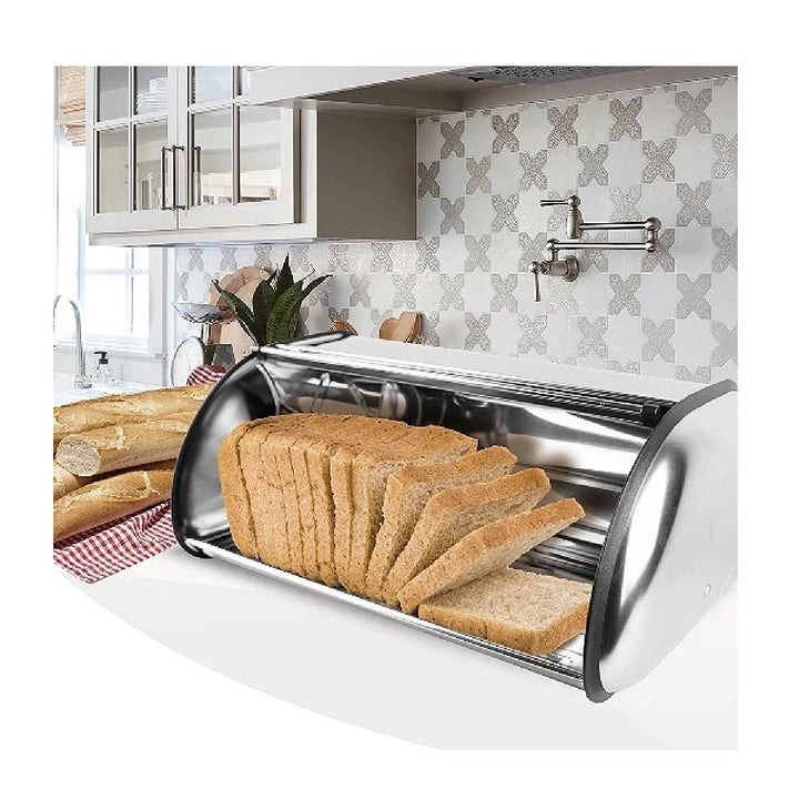 MAESTRO MR-1675 2 x Bread Bin Set Breadbox Bun Rolls Storage Container 2 dimensioni diverse