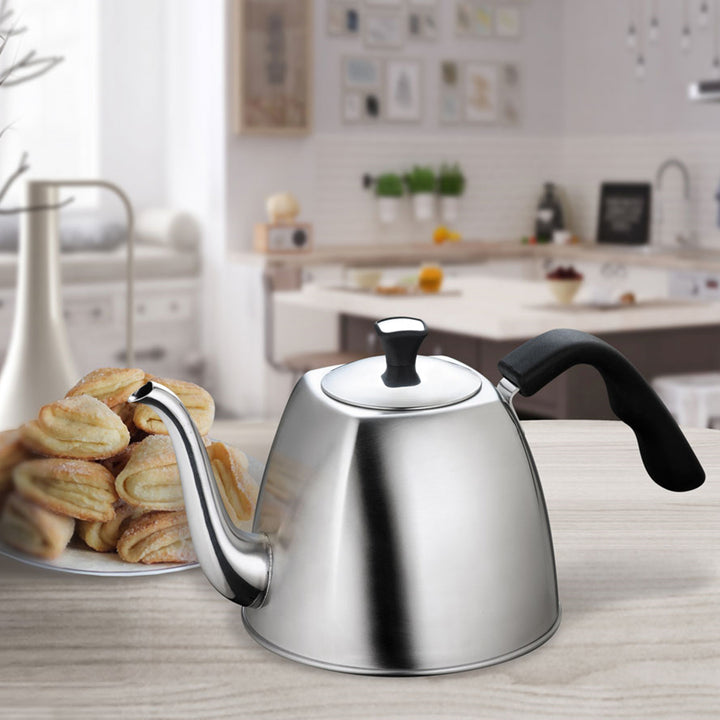 Teapot Kettle Tea Herbs Strainer 1.1L All Cookers Gas Induction Stainless Steel