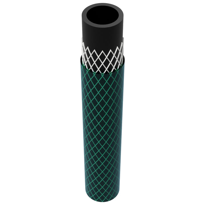 Manguera de agua de 3 capas Manguera de jardín Riego flexible Manguera flexible de poliéster trenzado cruzado Resistente a los rayos UV 25 Bar 3/4" 10m