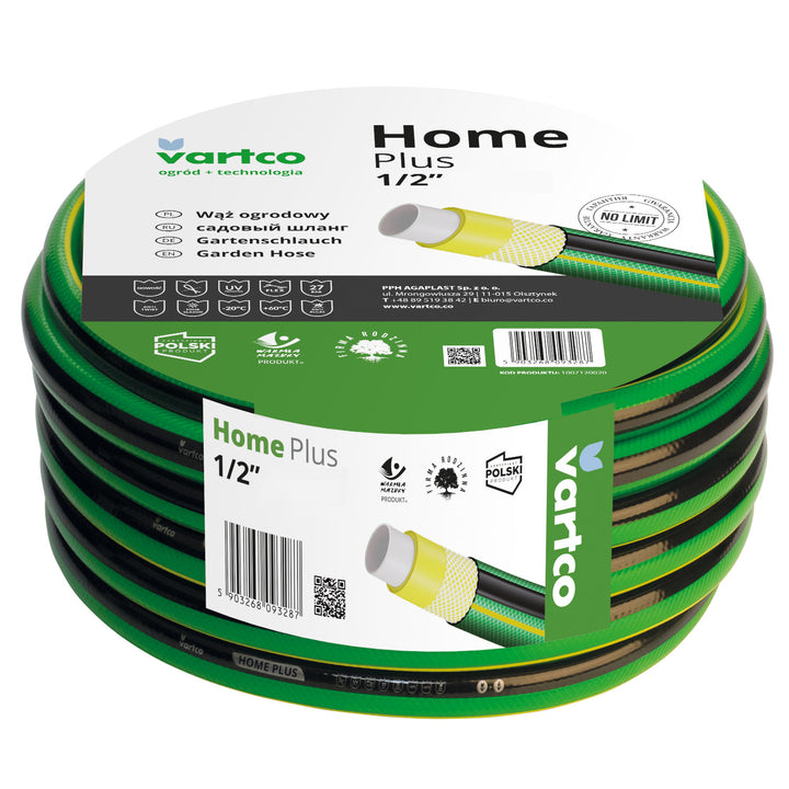 4 Ply Water Hose Anti Twist Garden Hose Garden Watering Flexible Flexible Hose Polyester Cross Braid UV Resistant 27 Bar 1/2" 50m