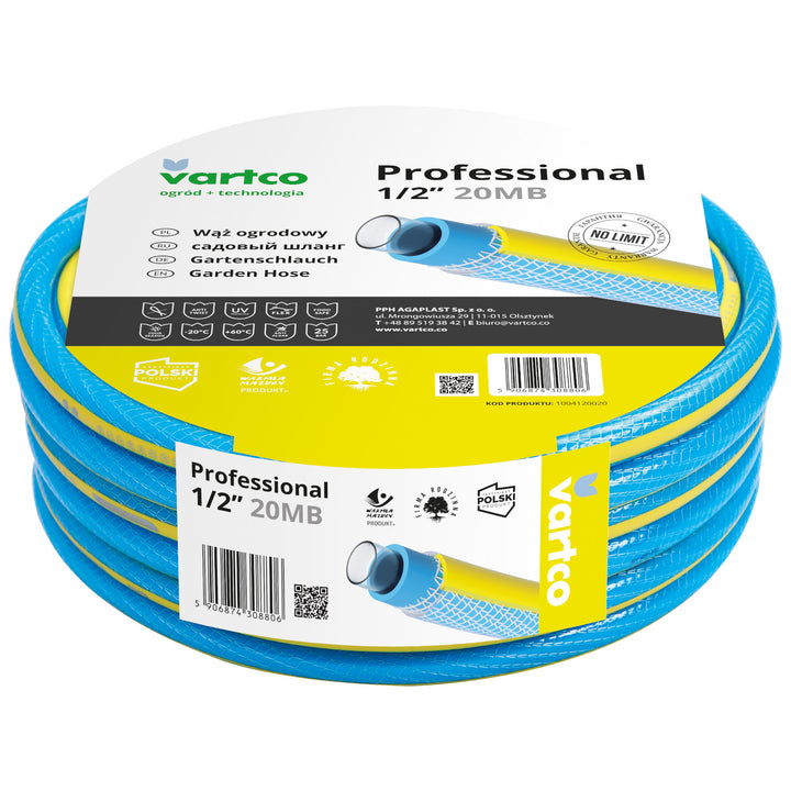 Vartco Professional Tuyau d'arrosage 1/2" 20 m 4 couches