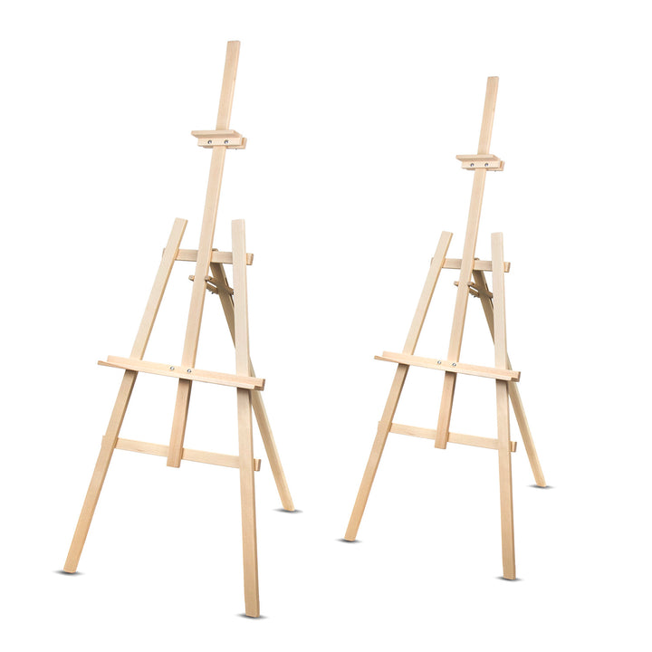 Woodok Chevalet de peinture en bois trépied 178 cm pour enfants ou adultes lot de 2