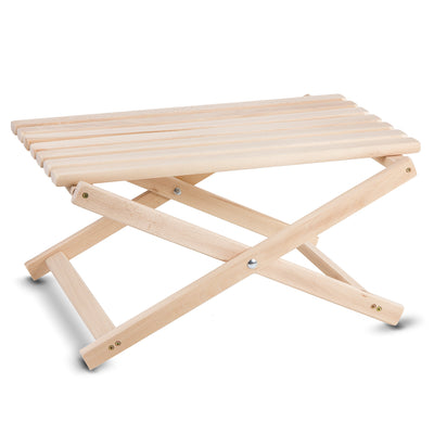 Wood OK Table basse pliante en bois de hêtre, parfaite pour balcon, terrasse, plage