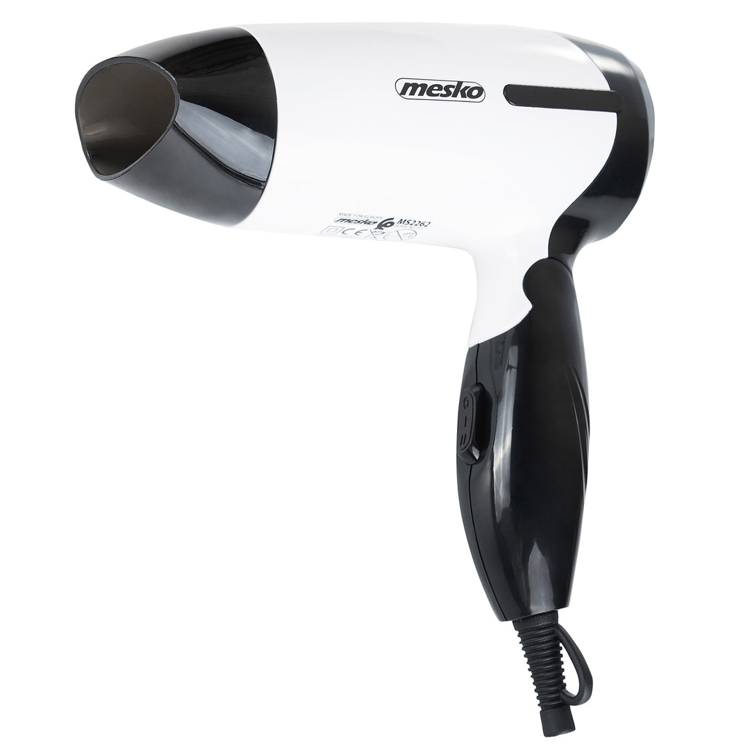 Mesko MS 2262 Travel Hair Dryer Folding Handle Hot Air Flow 2 Powers 1000W Lightweight