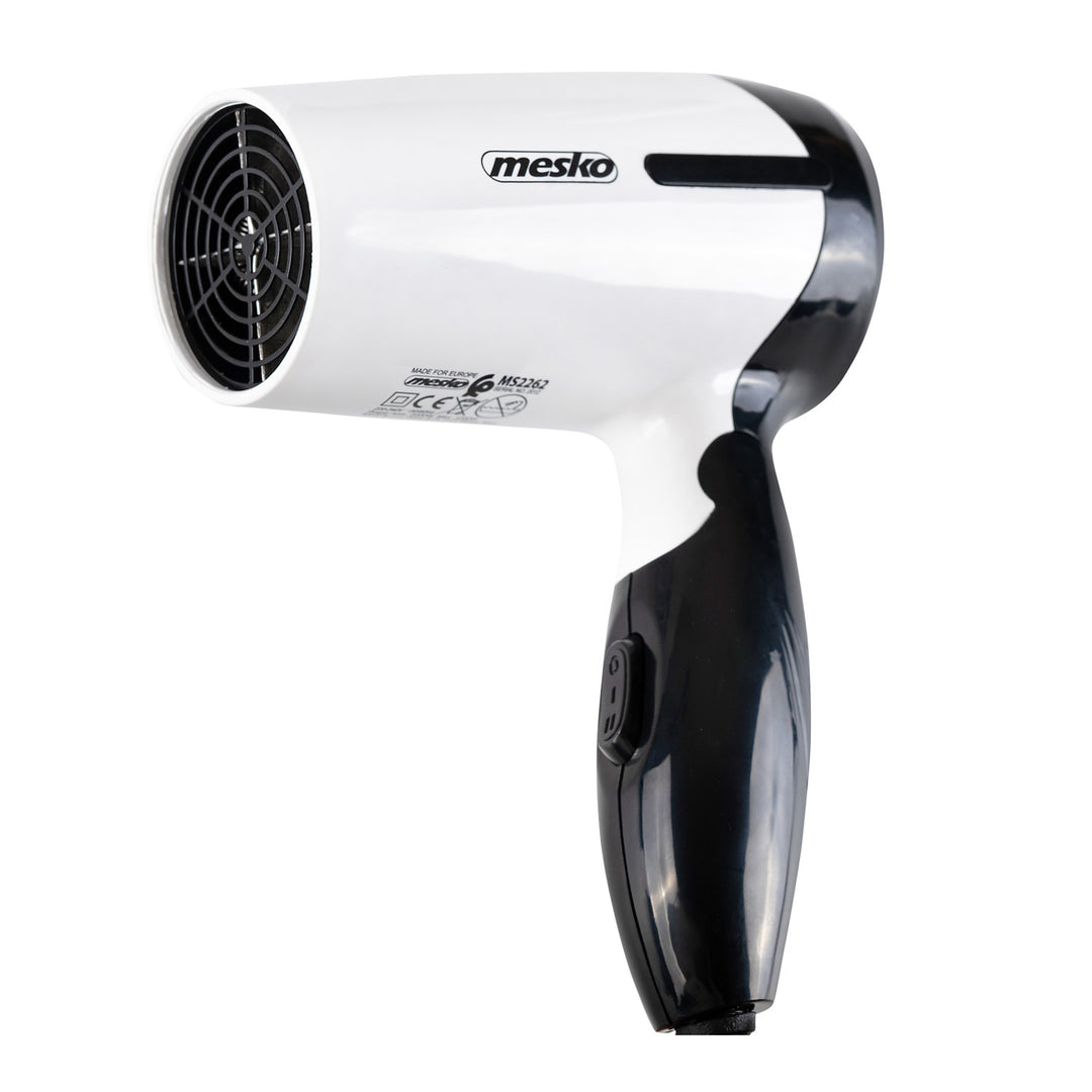 Mesko MS 2262 Travel Hair Dryer Folding Handle Hot Air Flow 2 Powers 1000W Lightweight
