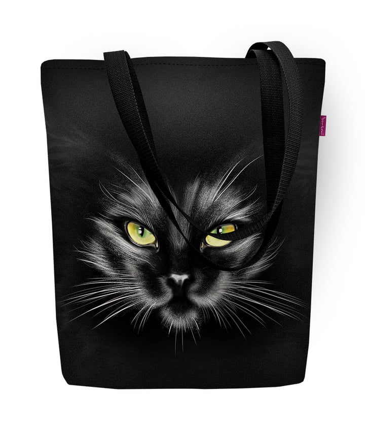 Borsa a tracolla Sunny con Zipper Ladies Shopper 36x40 cm (si adatta A4) Tote Bag Borsa in tessuto con motivo Nero