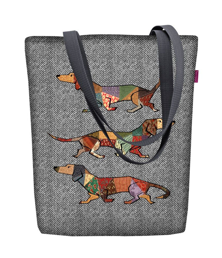 Zonnige schoudertas met rits - Dames shopper 36x40 cm (past A4) draagtas stof tas met motief Joker