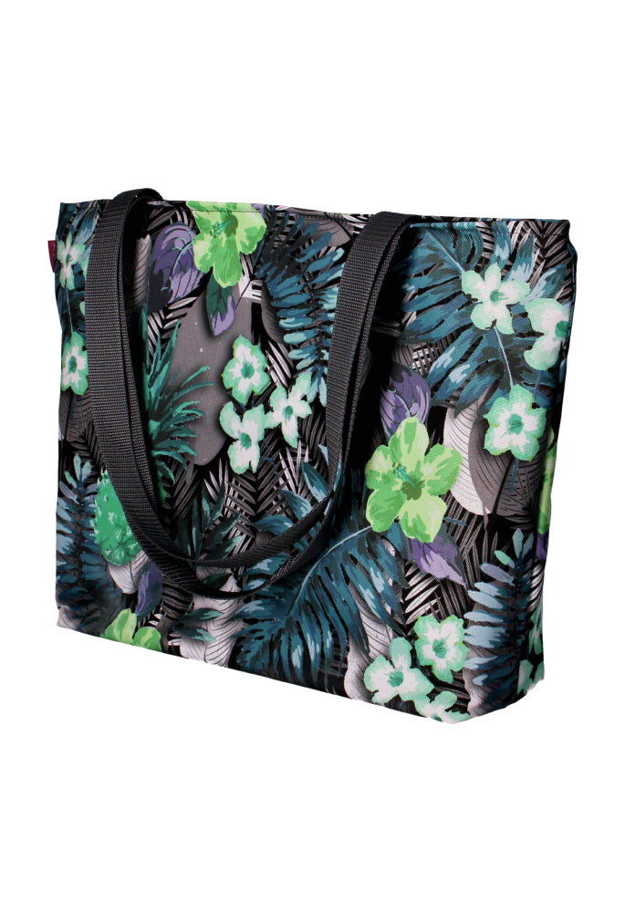 Sac à bandoulière avec fermeture éclair Bertoni Holi Lambada Green, femme , convient pour A4 Sac de transport ,avec motif Lambada Green