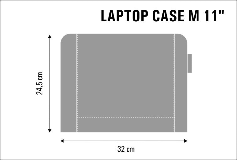 Bertoni - Laptophoes/Tas voor Notebookhoes - Notebooktas vilten tas vilten tas 11" Driehoek