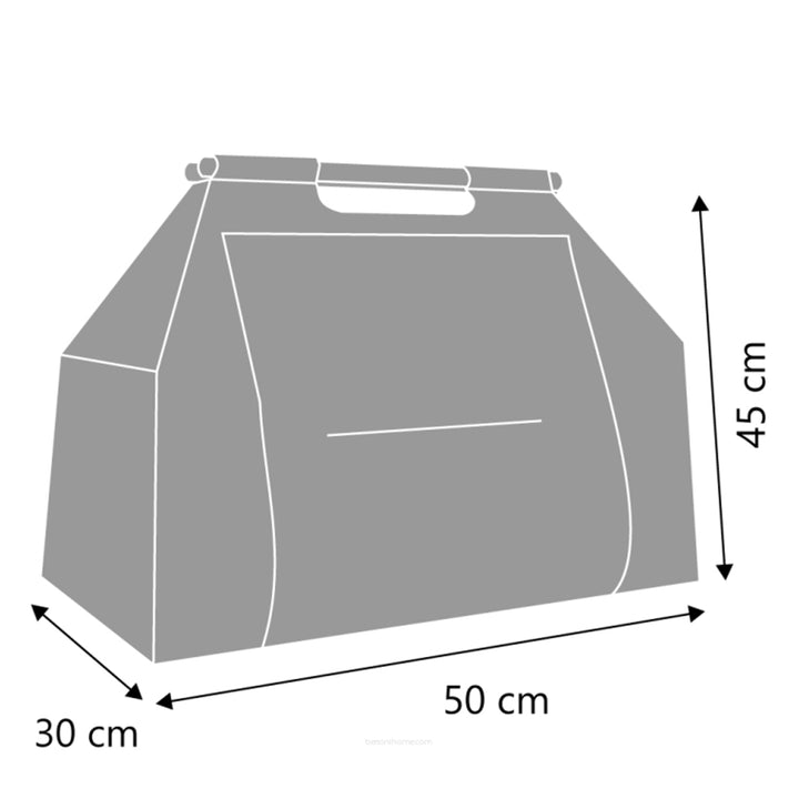 Bolsa de leña Bolsa de leña rectangular con asa de transporte Madera