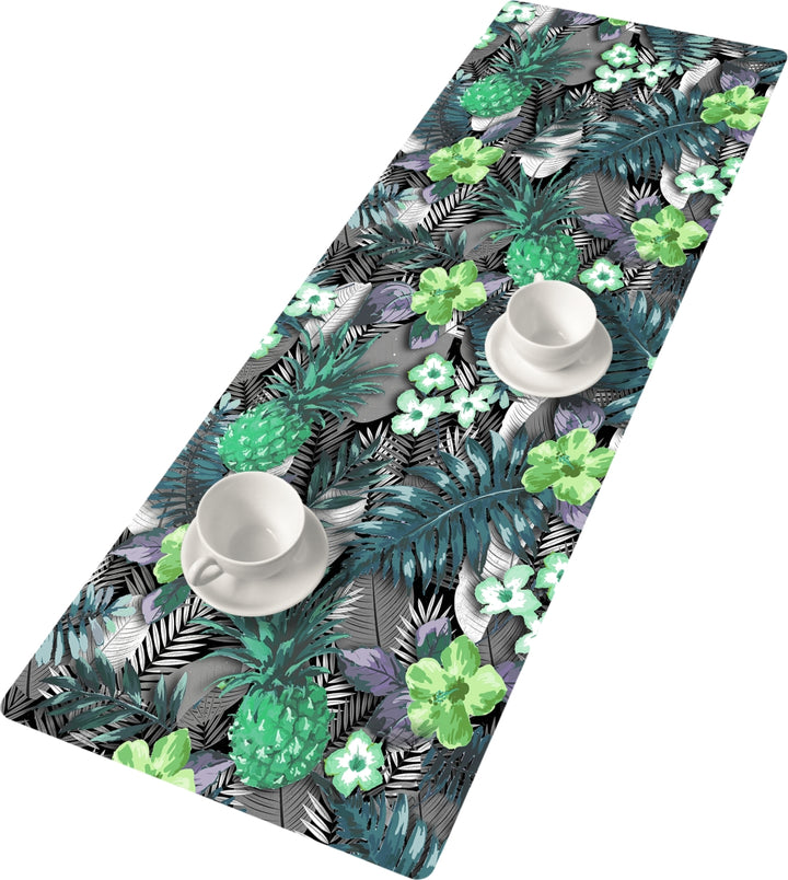 Table runner table ribbon felt tablecloth with pattern table decoration easy care 95 x 33 cm Lambada Green