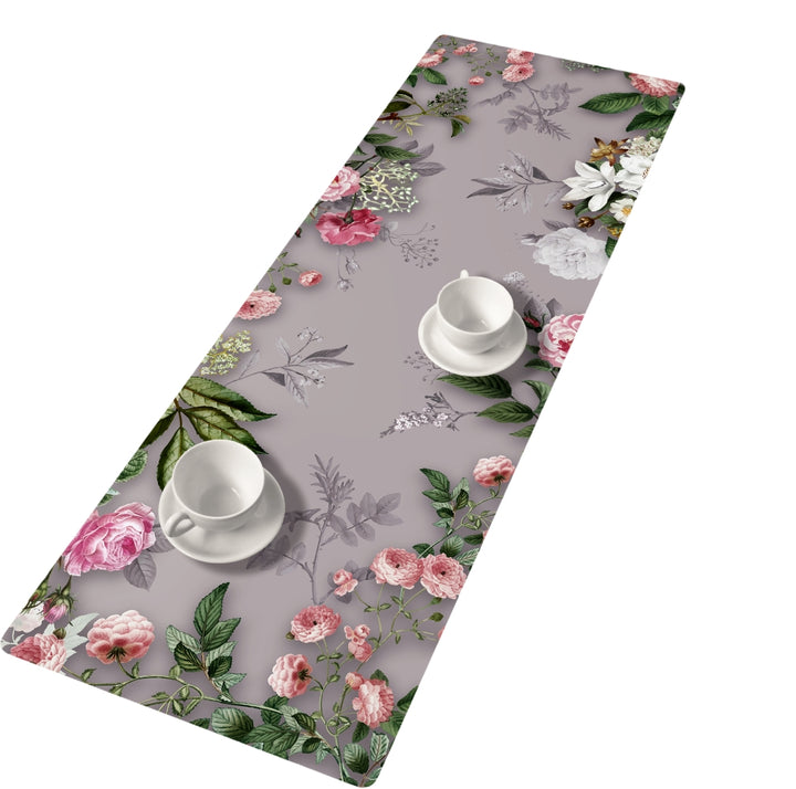 Table runner table ribbon felt tablecloth with pattern table decoration easy care 95 x 33 cm Melanie Grey