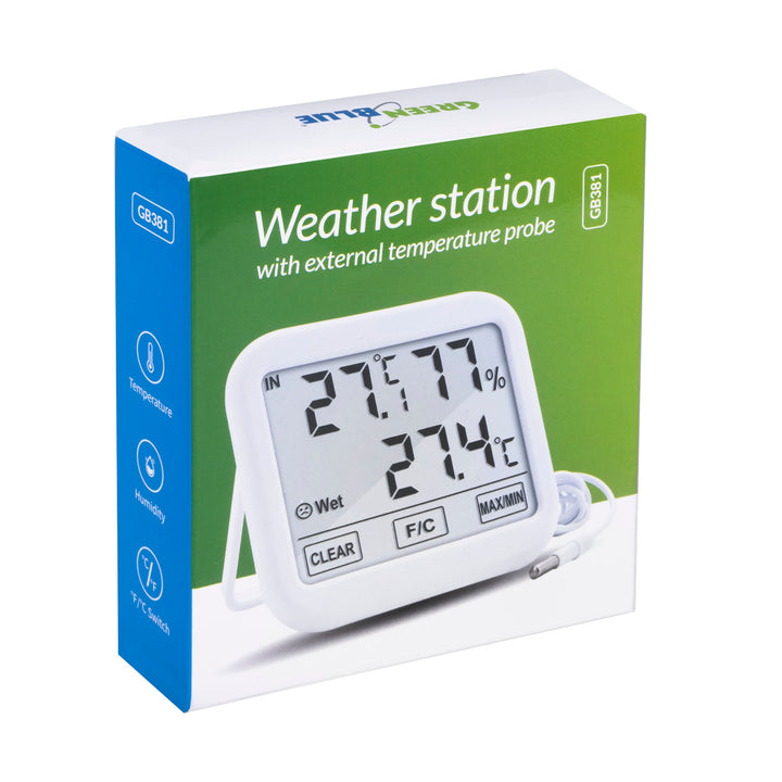 Weather Station Thermometer Hygrometer Indoor Outdoor Temperature Humidity