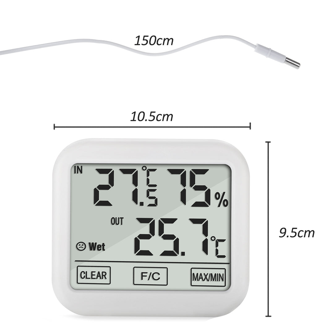 Weather Station Thermometer Hygrometer Indoor Outdoor Temperature Humidity