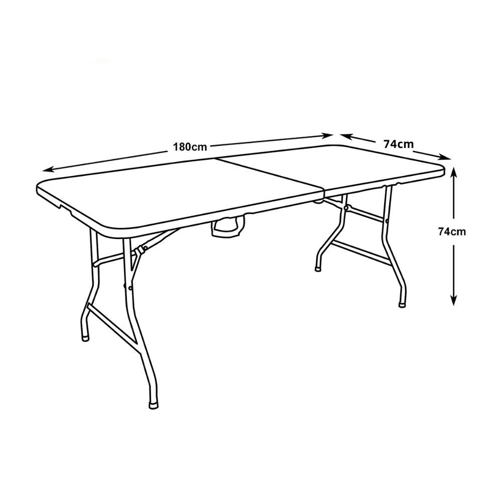 Table de jardin/traiteur GreenBlue 180cm, 180x75x74cm, HDPE, max. 200kg, GB370