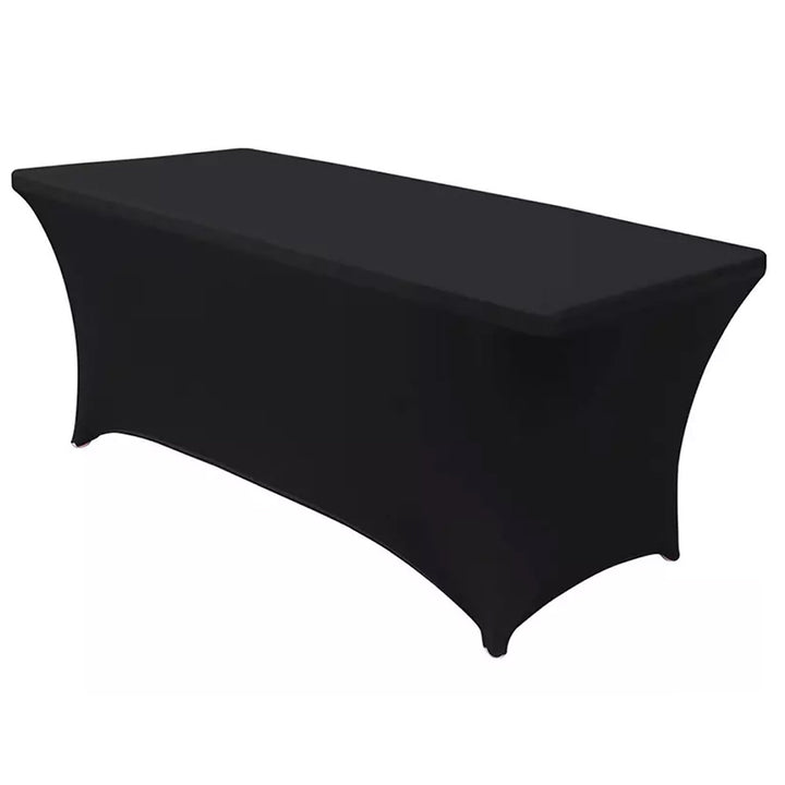 GreenBlue GB372 Elastic Tablecloth Catering Table Cover Black, 180x75x74cm, Spandex