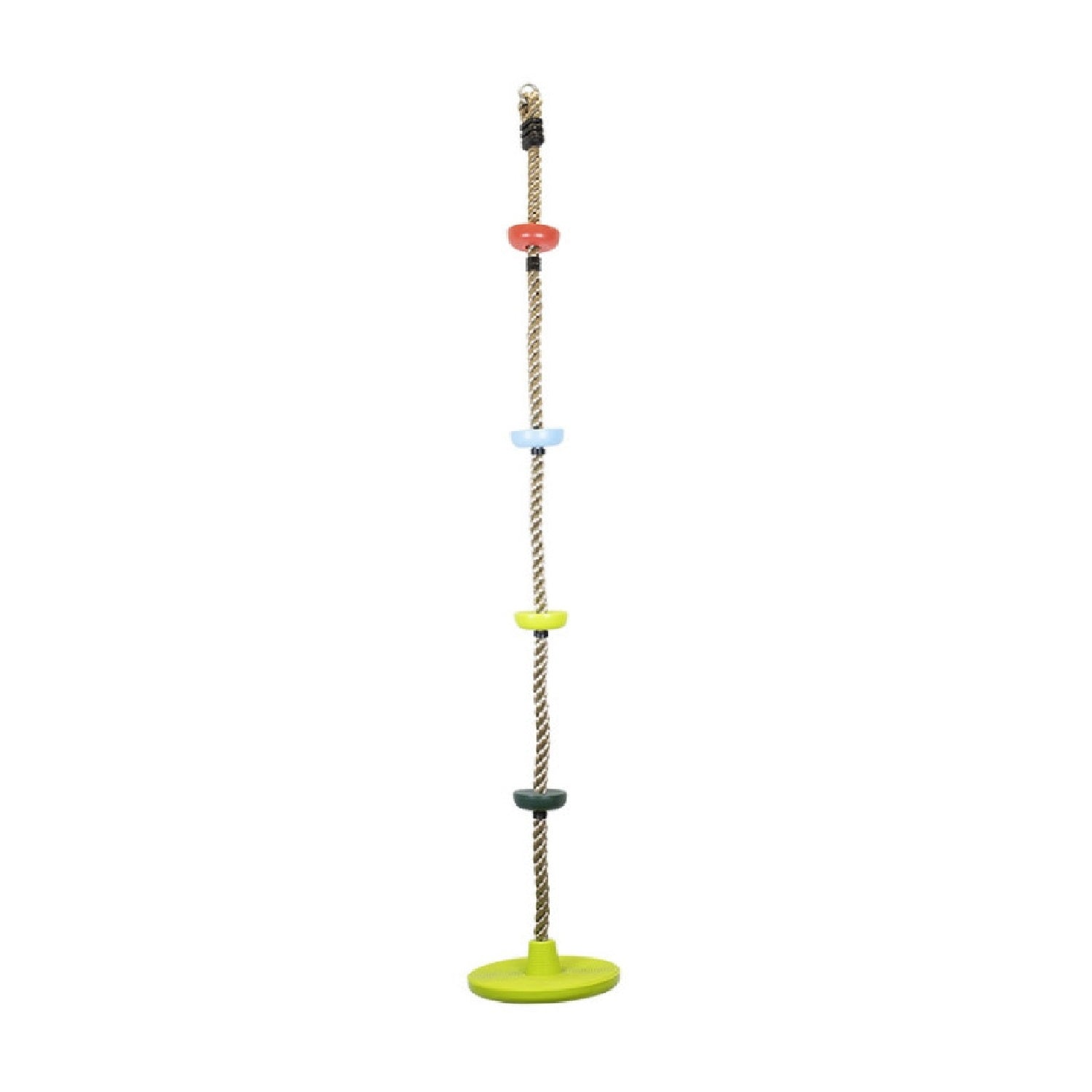 Climbing Rope Disc Swing Seat Kids Playground Tree Colourful Knots 2m ...