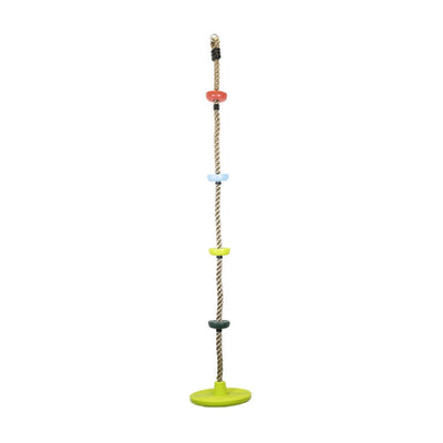 Corda da arrampicata Disco Altalena Sedile Parco giochi per bambini Albero Nodi colorati Cortile da 2 m