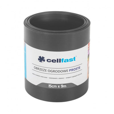 Cellfast flexibele gazonrand 14 cm x 9 m grensrandscheider - grafiet