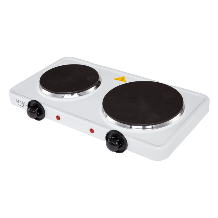 Adler AD 6504 Electric Hot Plate  Stove Cooker 2500W 2-Burner 1000W + 1500W Mini Portable