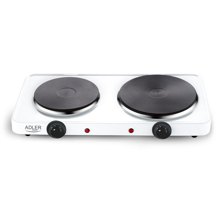 Adler AD 6504 Electric Hot Plate  Stove Cooker 2500W 2-Burner 1000W + 1500W Mini Portable