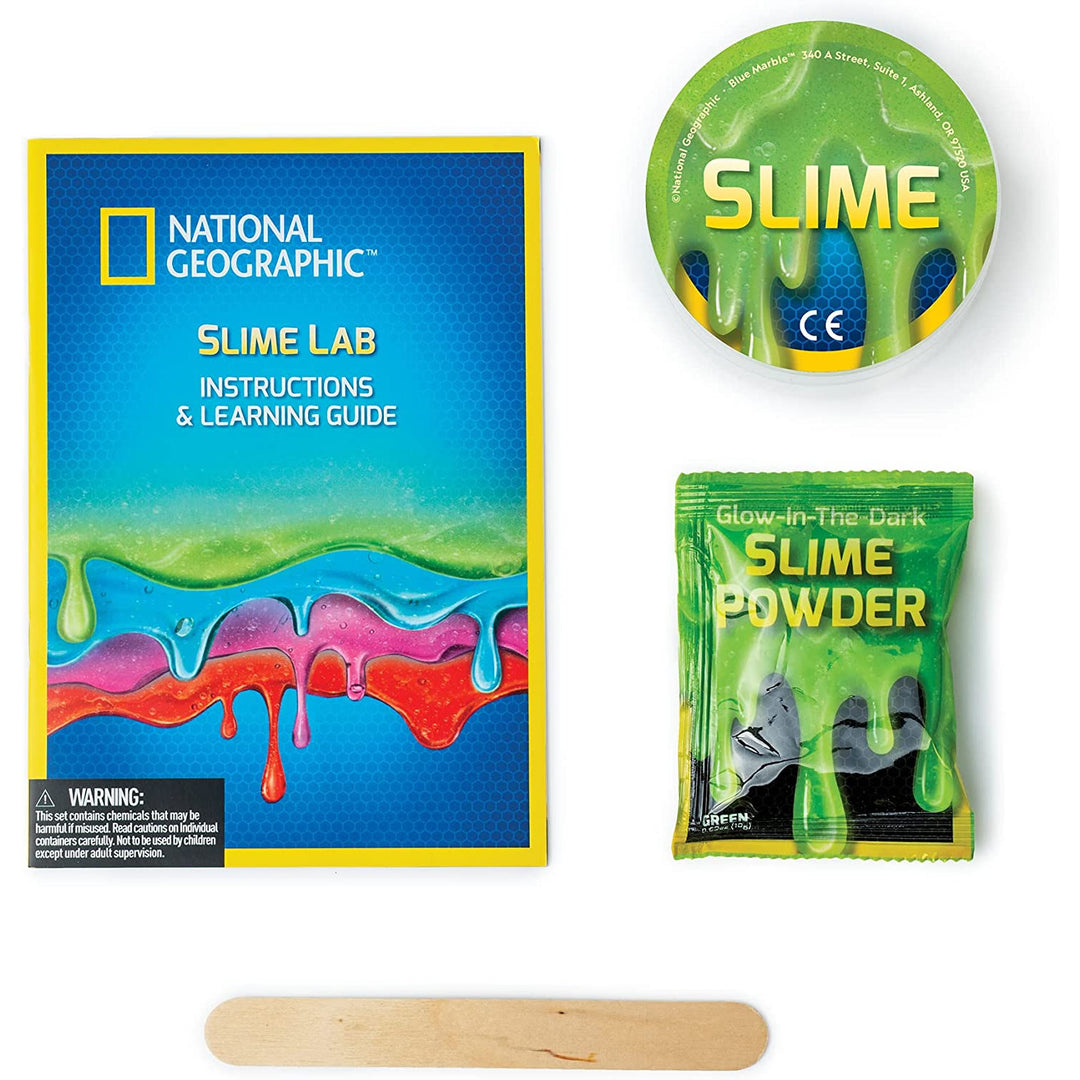 National Geographic Glow in the Dark Slime Lab Glowing Kit Educational Set