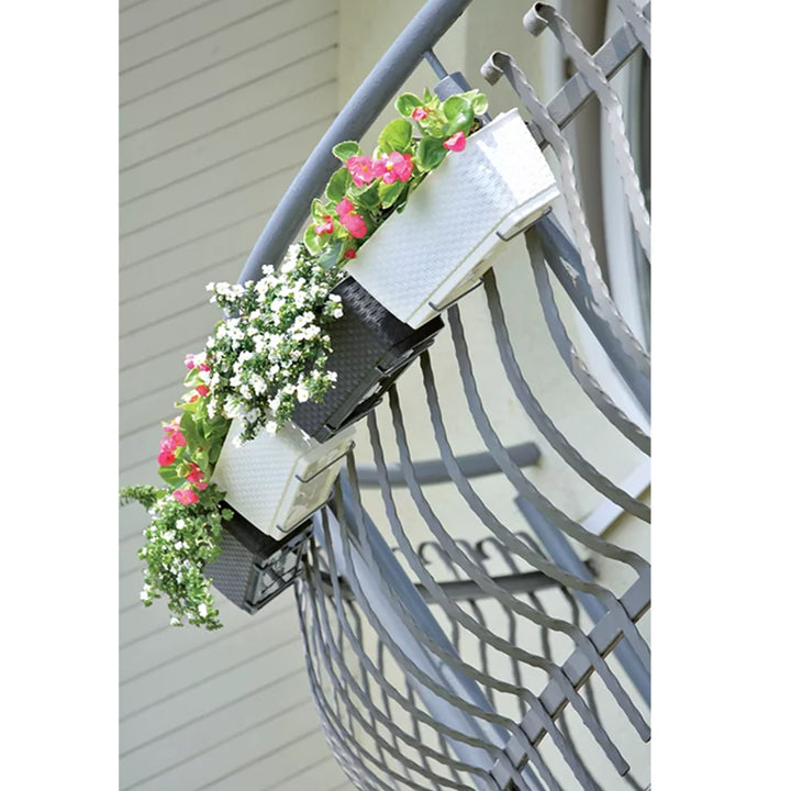 Hanging Planter Flower Pot  Hooks Planter Balcony Railing Patio UV Resistant