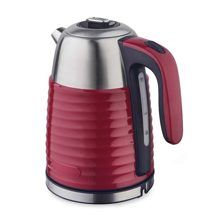 Maestro MR-051 Hervidor de agua eléctrico sin cable de 1,7L - Rojo Protección contra el sobrecalentamiento de acero inoxidable Elegante Protección contra el sobrecalentamiento de acero inoxidable