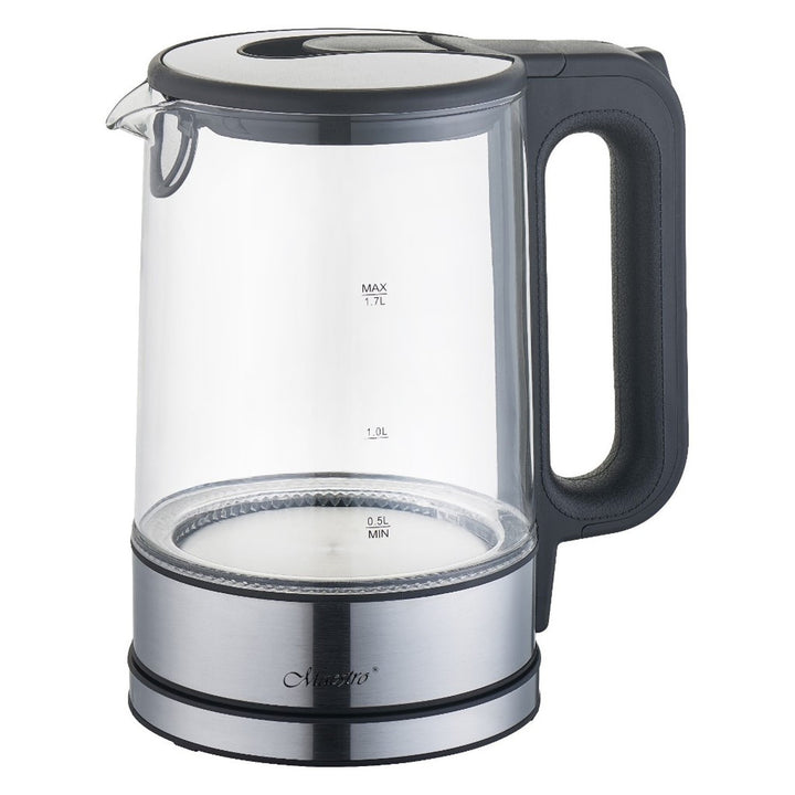 MAESTRO MR-053 Cordless Electric Kettle 1.7L Glass & Stainless Steel Illuminated 2200W