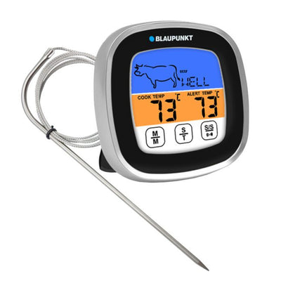 Digitales Thermometer, Grillthermometer mit 5 Garstufen und 8 Fleischsorten, Küchenthermometer, Fleischthermometer von -20 bis 300 ℃, Magnethalterung