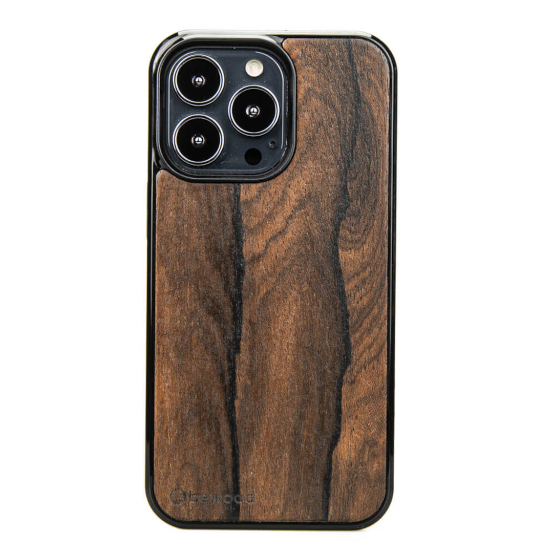 Bewood - Hoesje voor mobiele telefoon IPhone 13 Pro | Houten hoesje Ziricote