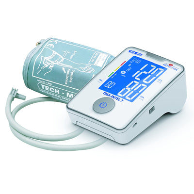 Intel-7 Monitor elettronico della pressione arteriosa del braccio superiore 22-42 cm Polsino regolabile automatico Display digitale Rilevamento dell'aritmia