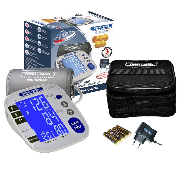 Electronic Blood Pressure Monitor LCD Display 3G-MWI Measuring Technology Universal Arm Cuff