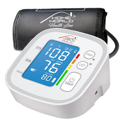 Home World HW-HL001 Elektronisches Blutdruckmessgerät mit Bluetooth-Funktion, MWI-Funktion, verstellbare Manschette