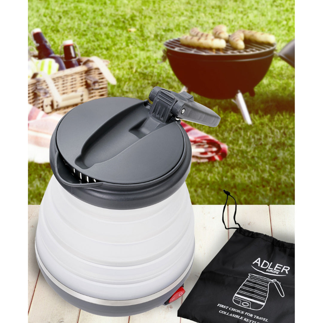Adler AD 1370UK Collapsible Travel Kettle with Storage Pouch