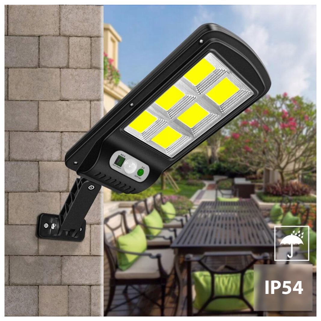 Maclean - Solar Lamp - Straatlantaarn op zonne-energie met bewegings- en schemersensor - IP54 4W 400 Lumen 6500K Afstandsbediening