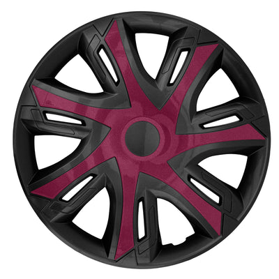 15 "couvercle de moyeu roue housse décoration Kit résistant aux intempéries ABS universel 4 pièces rouge