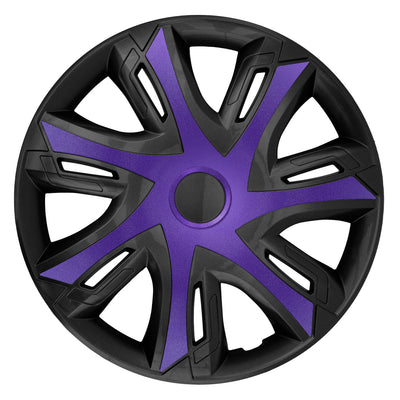 15 " Hubcaps Wheel Cover Trims Set Weather Resistente Universale Viola ABS