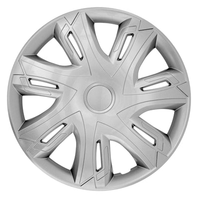15 " Hubcaps Wheel Cover Trims Set Weather Resistente Universale Silver 4 PCS ABS