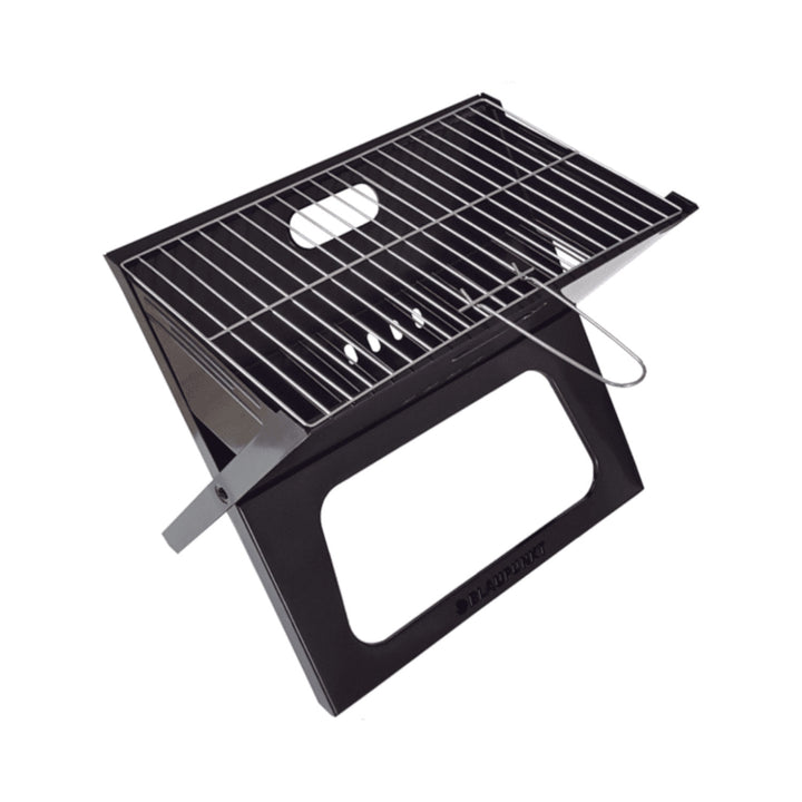 Blaupunkt GC201 Draagbare grill-grillkoffer met inklapbare voeten en draaggreep Grilloppervlak 42,5 x 26,5 cm Gepoedercoate stalen constructie Roestvrijstalen grillrooster